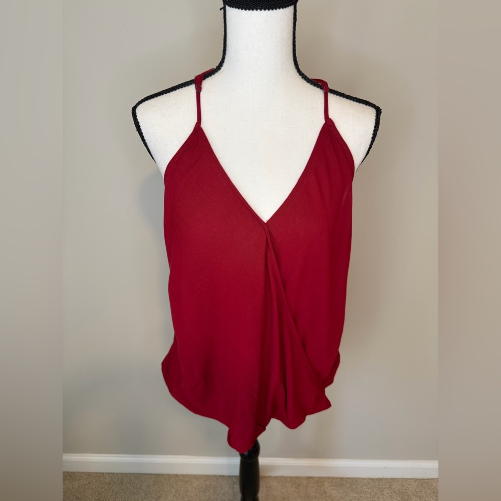 NWT Market & Spruce Mac Surplice Red Tank Top